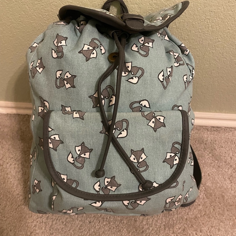 Raccoon Print Backpack